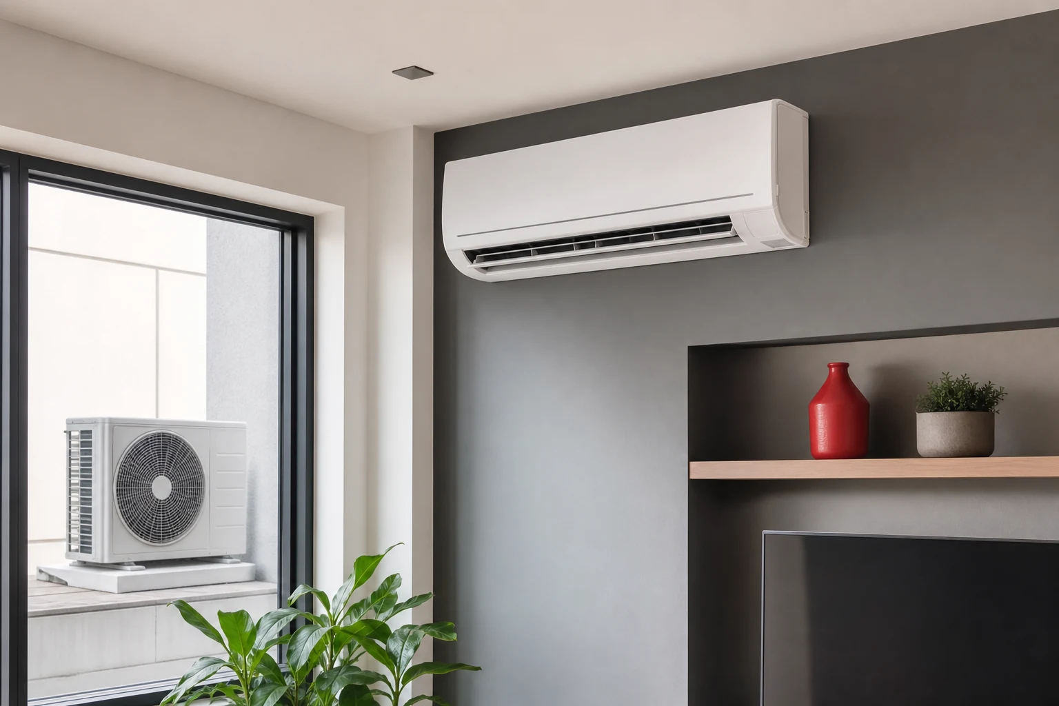 Professional split air-conditioning system installation
