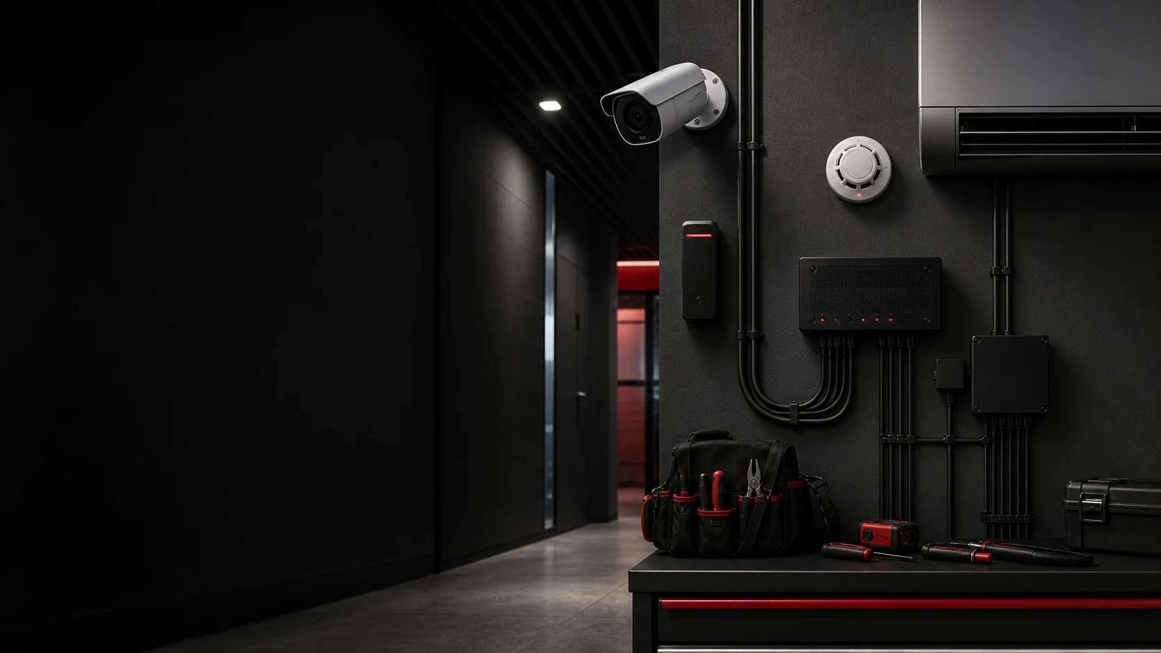 Technology installation and maintenance services including CCTV, access control, fire detection, IoT and air conditioning
